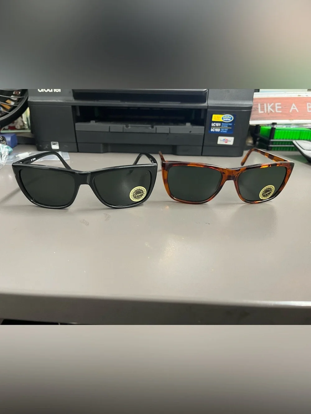 Classic Black and Brown Sun Glasses - Lightweight Everyday Wear. 6 black 6 brown